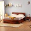 Sleepyhead Bed Gs | Premium Solid Sheesham Wood Queen Size Bed With Box Storage (Honey Brown)