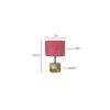 Hurst Pink Natural Fiber Shade Table Lamp with Natural Wooden Base