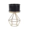 Diamond Metal Planter Set Of 3 In Multicolor Colour