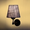 Devansh Metal Electric Wall Light in Black Colour with Blue Shade Count of 1 Light