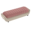 Marko Velvet 2 Seater 4 Feet Ottoman Bench in Peach & Cream Color