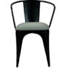 Ferro Iron Dining Chair in Black Colour