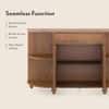 Ramore Sideboard in Amber Walnut Finish With Metal Channel