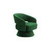 Aracell Swivel Solid Wood Round Chair in Green Colour