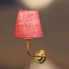 Devansh Metal Electric Wall Light in Gold Colour with Pink Shade Count of 1 Light