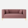 Texude Velvet 2 Seater Sofa in Pink Colour