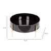 Metal Planter With Stand Set Of 2 In Black And Gold Colour