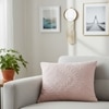 Flora Blush Pink Cotton Knitted Cushion Cover 18X18 Inches