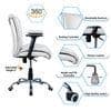 Teaauras High Back Executive Chair in White Colour