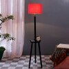 Fiona Red Cotton Shade Floor Lamp