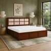 Eshaan Solid Wood Comfort King Bed Hydraulic Storage Provincial Teak Finish Mattress 72 x 78 Inches
