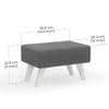 Midase Rectangular Engineered Wood Multipurpose Ottoman in Grey Colour