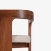 Attica Solid Wood Dining Chair with Arm in Beige Colour
