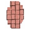Handmade Wool Shaped Rug Modern Geometric Pink Brown 5 x 7 Feet Carpet