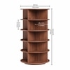 360° Rotating Shoe Rack 5-Tier in Brown – Contemporary Space-Saving Shoe Organizer