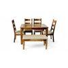Oakmont Sheesham Wood Accent 6 Seater Dining Set With Teak Finish