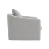 Oxford Boucle Fabric Lounge Chair in White Colour