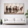 The Castle Decor 7 Running Horses Vastu Wall Art Framed Painting 27x48 Inch (Style 2)