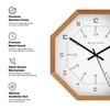 Wooden Wall Clock with 24-Hour Contemporary Dial