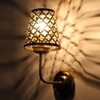 Devansh Metal Electric Wall Light in Gold Colour with Black Shade Count of 1 Light