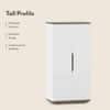 Baltoro Engineered Wood Tall Shoe Rack in White Finish