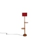 Ivana Maroon Cotton Shade Floor Lamp