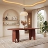 Brava Solid Wood 6 Seater Dining Table in Honey Finish