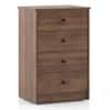 Ben Engineered Wood Chest of 4 Drawers in Classic Walnut Finish