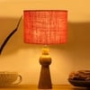 Devansh Orange  Jute   Table Lamp With  Wood Natural Base (7X18.25 Inches)-17