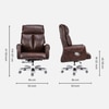 Endeavour High Back Leatherette Office Chair In Brown Colour
