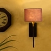 Devansh Metal Electric Wall Light in Black Colour with Grey Shade Count of 1 Light