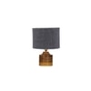 Clarice Grey Jute Table Lamp with Natural Wood Base