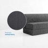 Sleepwell Sofa Cum Bed 3 Seater Queen Bed Resitec Foam Grey 75x60x7 Inch