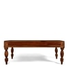 Hudson Sheesham Wood Traditional Rectangle Coffee Table In Natural Teak Finish