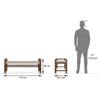 Fijara Solid Wood 2 Seater Bench In Teak Finish
