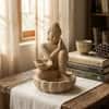 Water Fountain Serenity Buddha Water Fountain in Natural Sandstone Colour