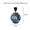 Matka Dotted Stone Grey Beige Wooden Table Lamp in Grey