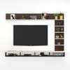 BLUEWUD Primax Plus Large Engineering Wood Wall Mount TV Entertainment Unit Set Top Box Stand/TV Cabinet Panel with Shelves for Books & D�cor Display Unit, Ideal for 50� (Wenge & White)