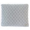 Crest Light Grey Knitted Cushion Cover  16X16 Inches