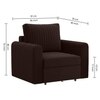 Melano Pull Out Sofa cum Bed in Brown Colour