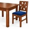 Globally Indian Taranga Solid Sheesham Wood 4 Seater Dining Table Set 4 Chairs Navy Blue