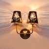 Devansh Metal Electric Wall Light in Gold Colour with Black Shade Count of 2 Lights