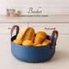 Blue Gleam Medium Metal Basket