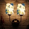 Devansh Metal Electric Wall Light in Gold Colour with Multi Shade Count of 2 Lights
