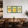 The Castle Decor Orange Fruit Kitchen Wall Art Set of 3 12x18 Inch