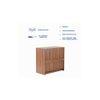 Yuko Wide Chest of 5 Drawers in Columbia Walnut Finish