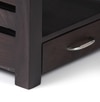 Russell Solid Wood Bedside Table in Mahagony Finish