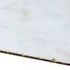 Marble Platter Square With Gold Finish Metal Piece Attachment