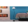 Gretta Multicolour Fabric Floor Lamp with Black Iron Base