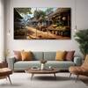 The Castle Decor Nature Wall Painting Wooden Framed 27x48 Inch (Style 2)